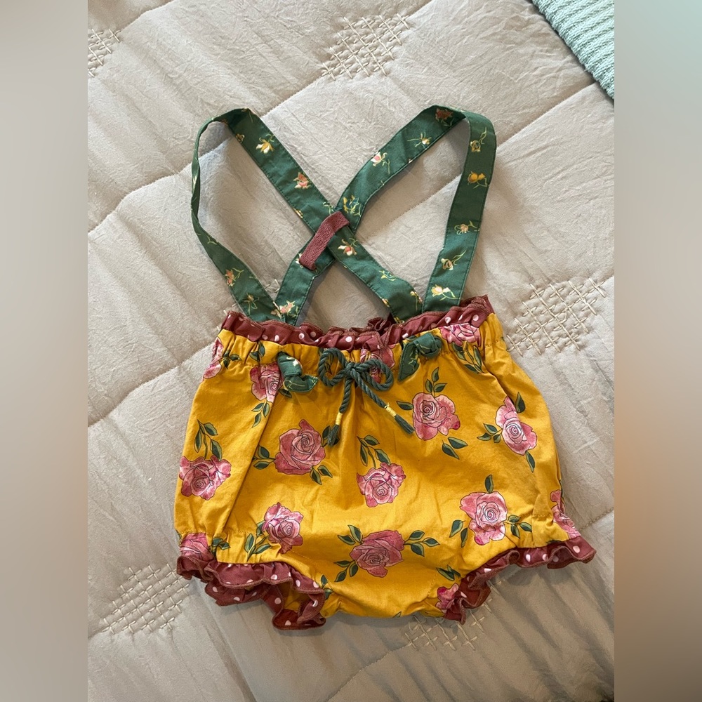 Matilda Jane overalls, 12-18mo, flowers and adjustable straps, NWOT